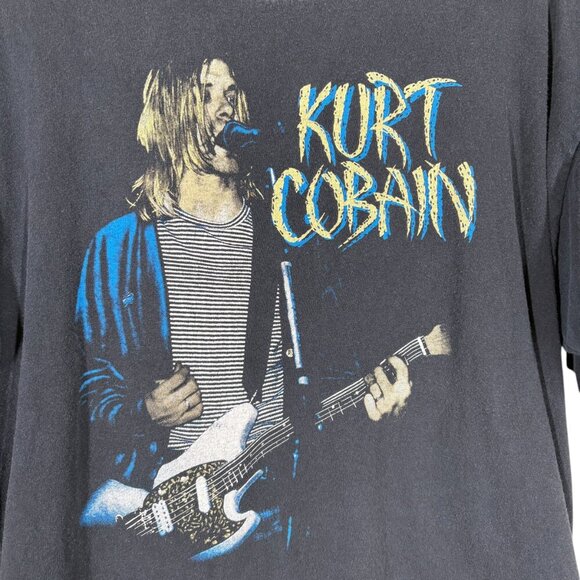 Vintage Kurt Cobain Black Suicide Note Tee Shirt Men's Size XL Nirvana Grunge - Picture 6 of 14